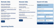 MiTalent.org job listings on the homepage