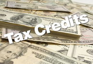 Image of cash and the words: Tax Credit