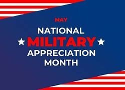 May is Military Appreciation Month graphic