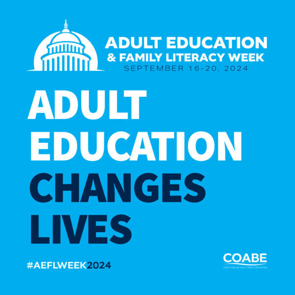 Adult Education Changes Lives text graphic