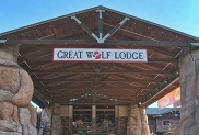 Great Wolf Lodge sign on building