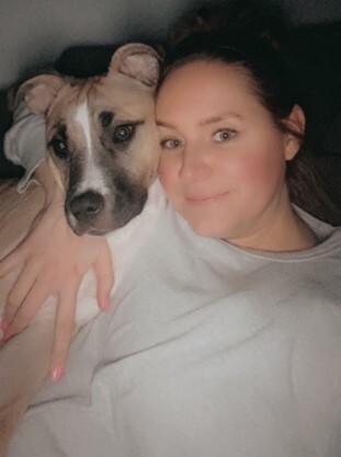 Tiffany Armitage with her dog