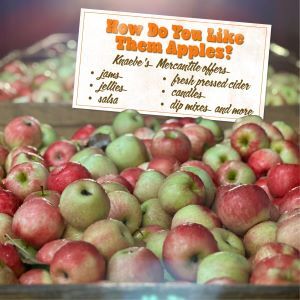 Bushel of apples with a sign that says, "how do you like them apples"