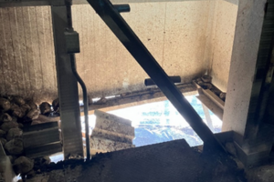 unguarded floor opening