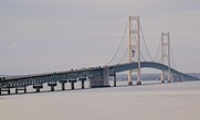 Mackinac bridge in the afternoon