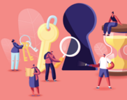 Various icons of people searching for clues