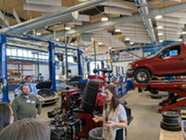 Skills in Sync roundtable event inside auto warehouse