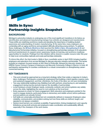 Skills in Sync: Partnership Insights Snapshot document