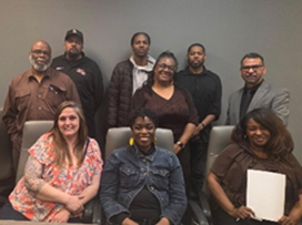 Michigan Works! staff with Hugo Pantoja