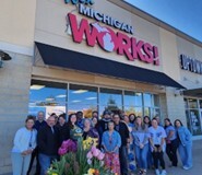 Staff from 10 states in front of Michigan Works! Holland office