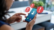 Smartphone with missed call alerts and contact icon