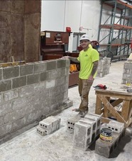 Lucas working on building something