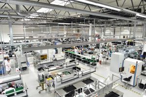 Factory for assembly of electronic components