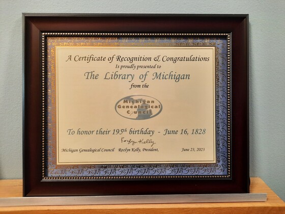 Michigan Genealogical Council 195 Library of Michigan