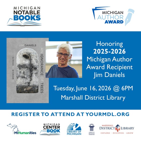Michigan Author Award Event Jim Daniels Marshall District Library