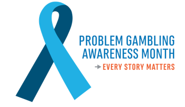 Problem Gambling Awareness Month Ribbon - Every Story Matters