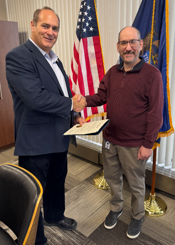 Martin Schuelke with Clerk Forlini