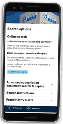 Launch basic search page