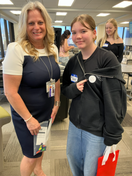 Monika Rittner with student