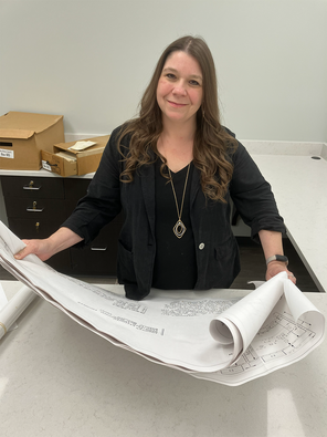 Deputy Jennifer Walker examines deeds