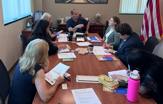 Clerk meets with a group about elections