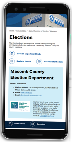 Election Department website