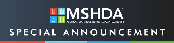 MSHDA Special Announcement Header