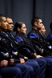Trooper at recruit school graduation