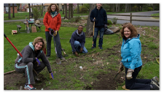 People Working in Garden in Troy