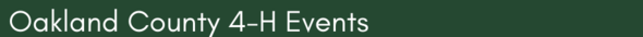 Oakland County 4-H Events 