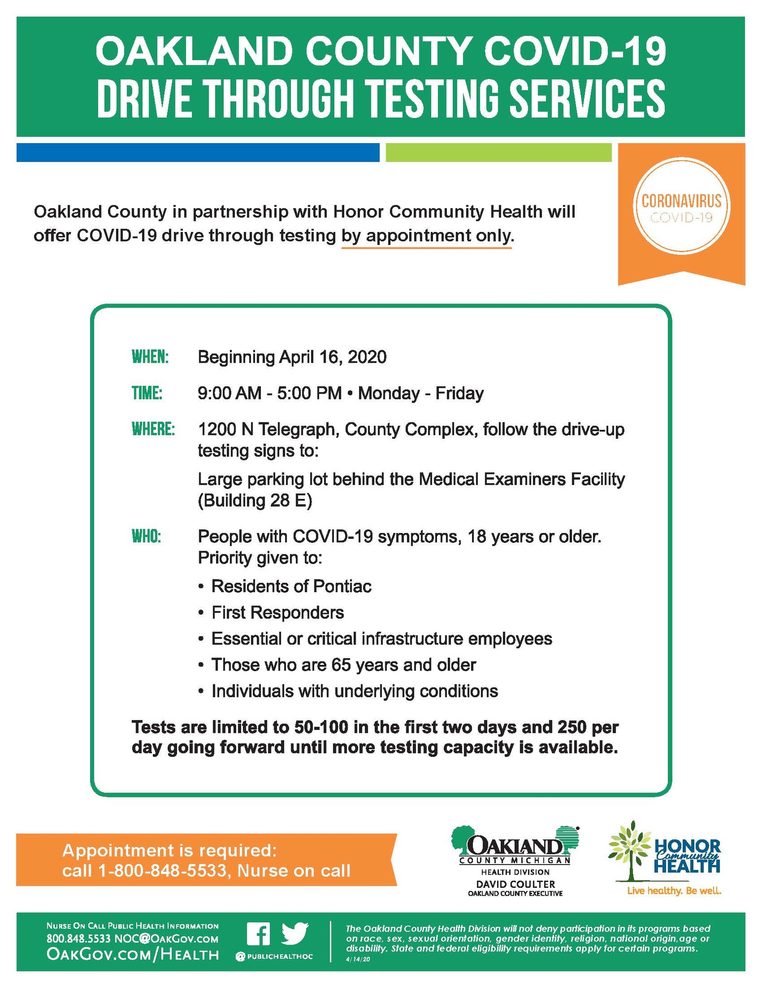 COVID-19 Drive Through Testing