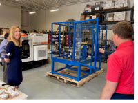 Photo of Puritan Automation employees with new Markforged Printer provided by the Project Diamond Program