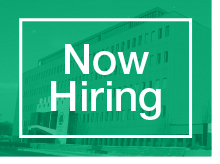 Image of the Oakland County Executive Office Building with the words "Now Hiring"