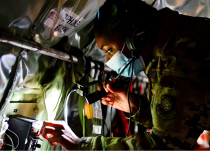 Woman working in the military