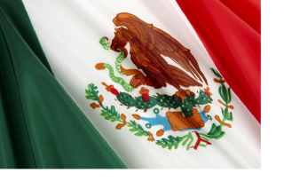 Close Up Mexican Flag
