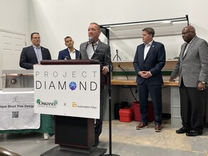 County Executive Coulter speaks at Project DIAMOnD press conference May 24, 2023.