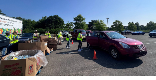 Veterans food distribution event