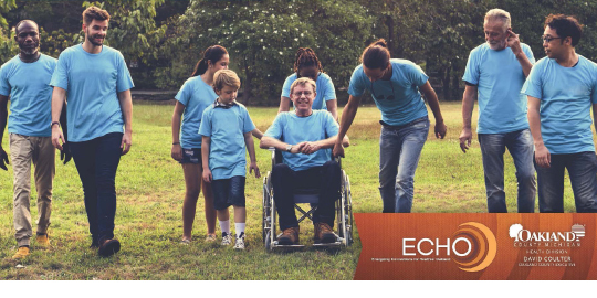 ECHO Survey | Image of happy people walking in a field