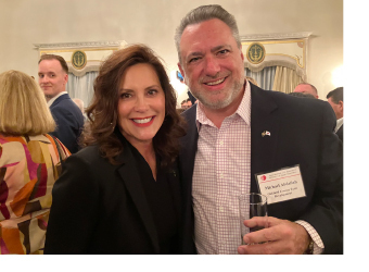 Michael Abdallah and Gretchen Whitmer during Japanese Trade Mission