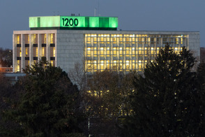 Green-Lit Courthouse for Veterans Day