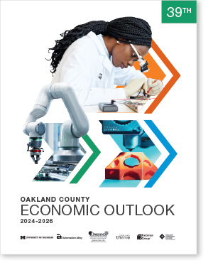 Cover of the 2024-2026 Oakland County Economic Outlook Report