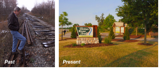 Images of Clinton River Trail, past and present 