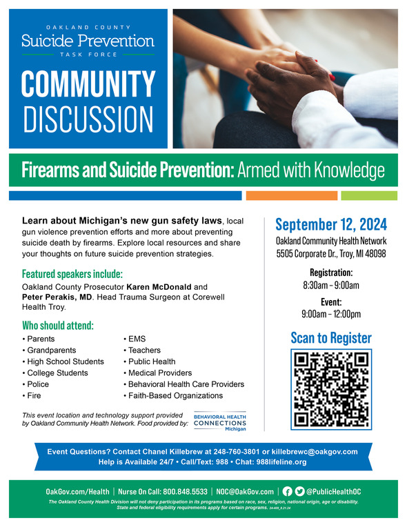 Community discussion about firearms and suicide prevention