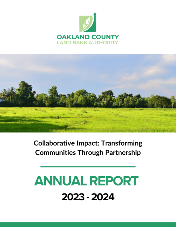 2023-2024 Oakland County Land Bank Authority Annual Report Cover Image