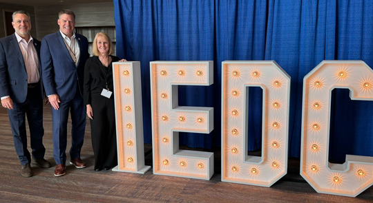 Michael Abdallah, Sean Carlson and Jeanne Broad at IEDC