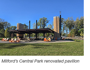 Milford’s Central Park renovated pavilion 