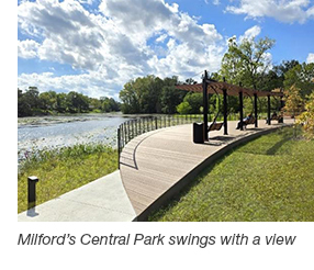 Milford’s Central Park swings with a view 