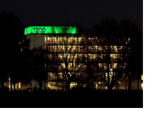 County courthouse lit up in green for Operation Greenlight