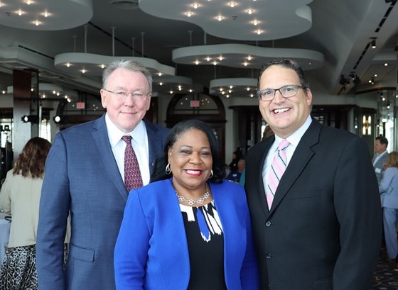 Board Chairs Brown (Macomb), Bell (Wayne) and Woodward (Oakland) gather at the 16th Tri-County Summit at MacRay Harbor in Harrison Twp. on October 4.