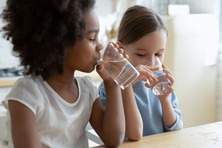 Children drinking water